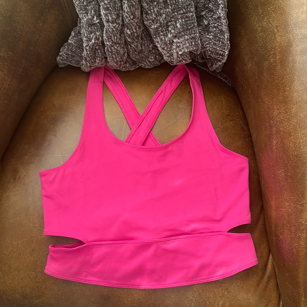 Free People Pink Cross-Back Top